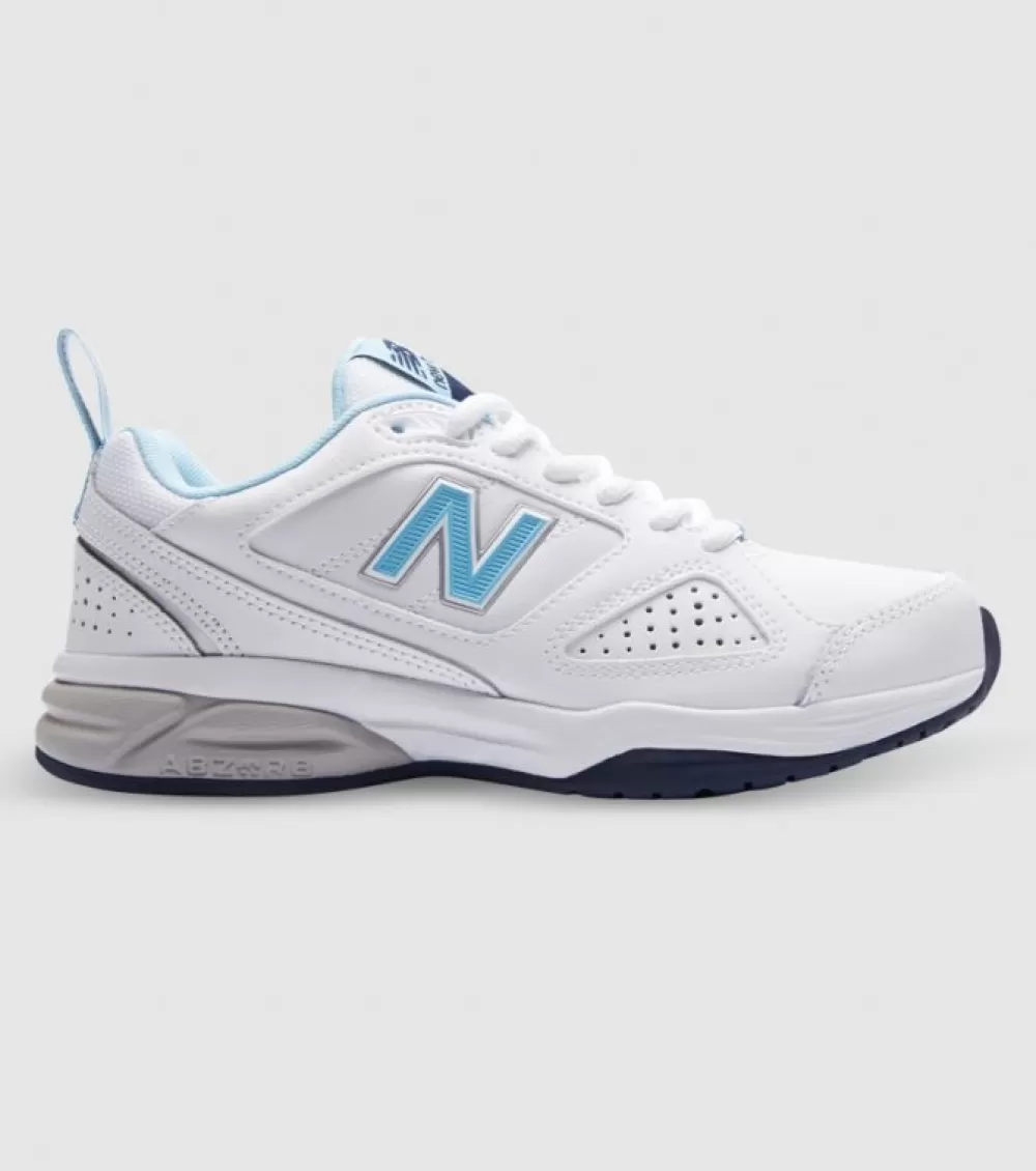 New New Balance 624 (D Wide) Womens White Navy Blue