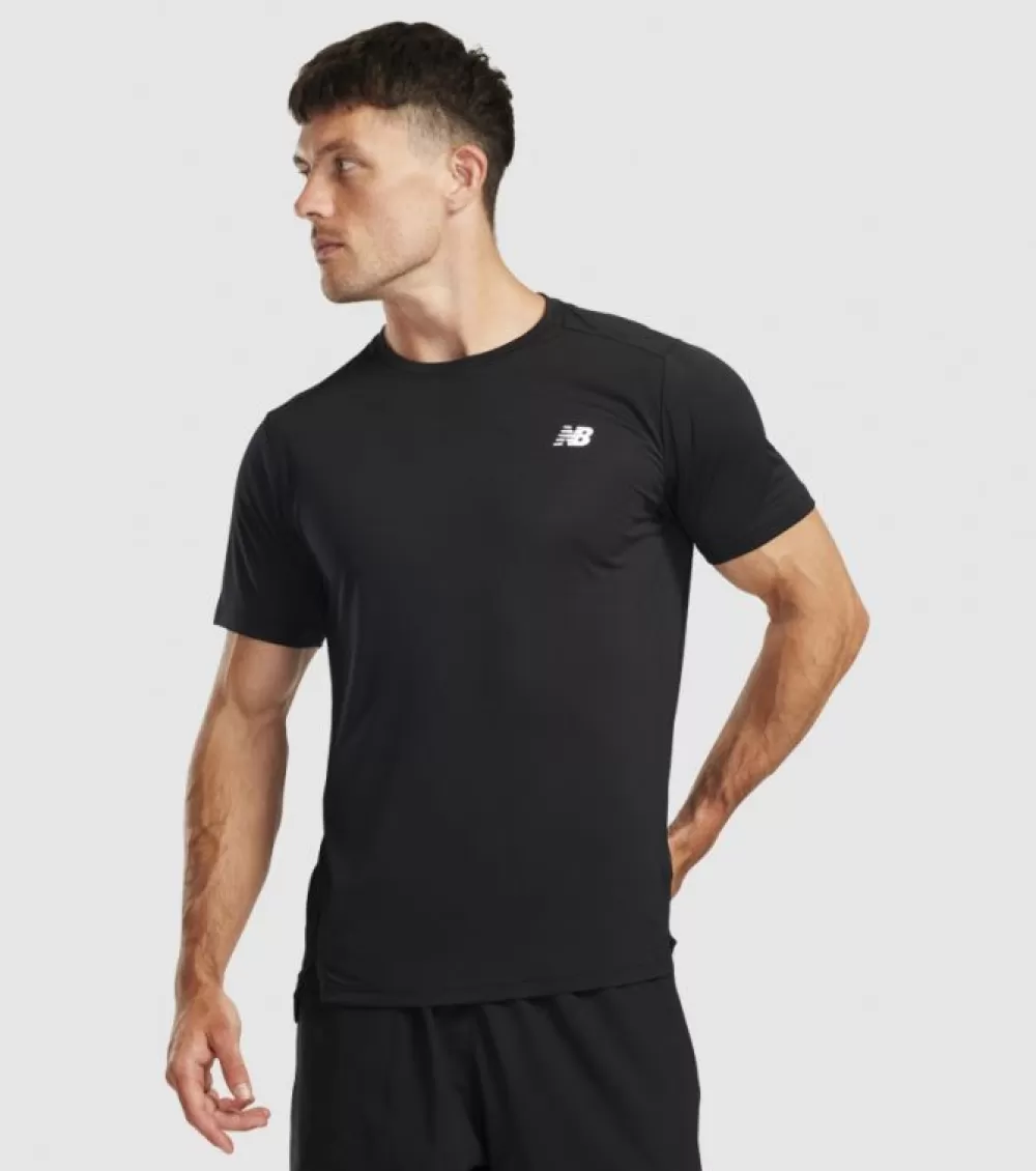 Cheap New Balance Accelerate Ss Tee Mens Black