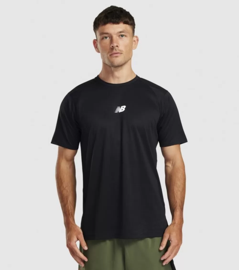 Clearance New Balance Impact Run At N-Vent Ss Tee Mens Black