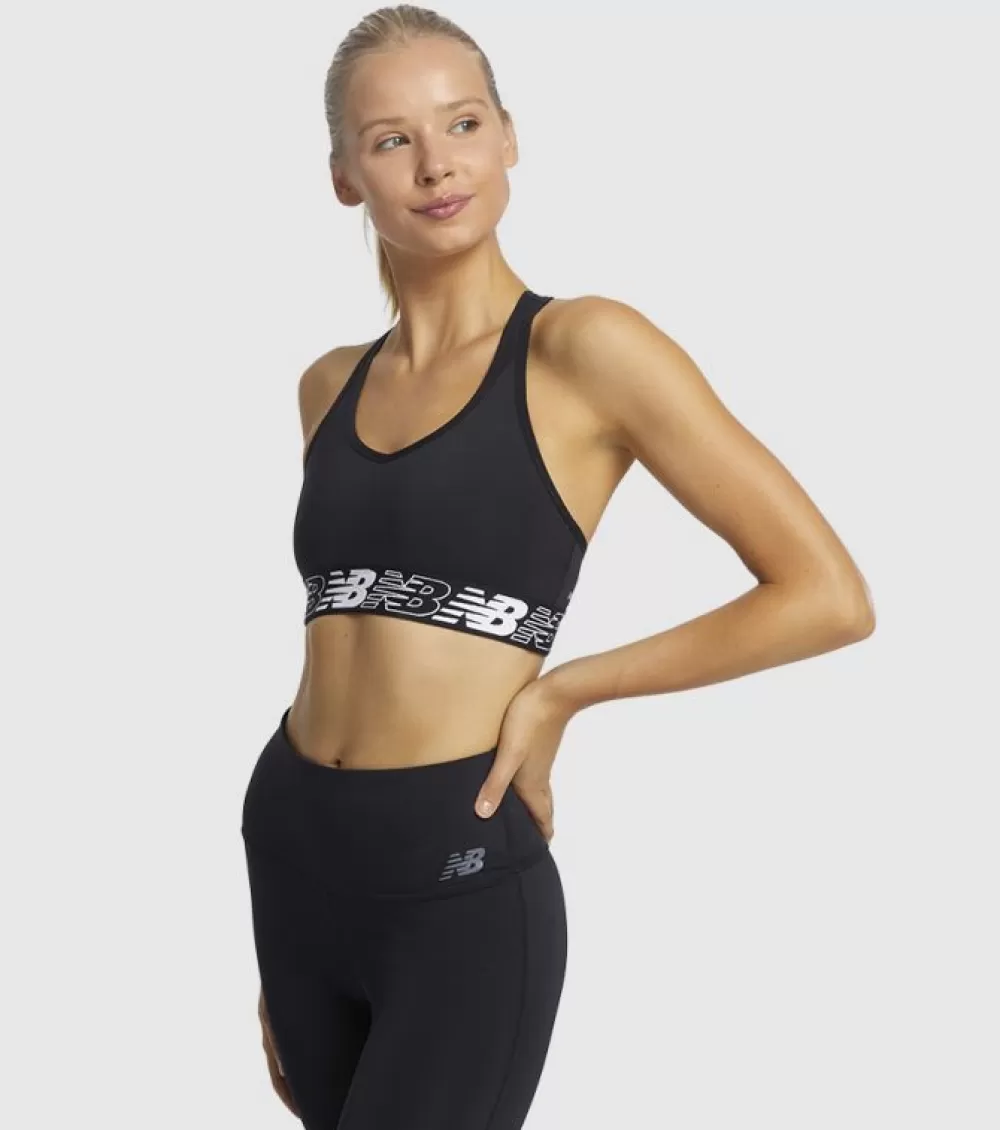 New New Balance Pace Bra 3.0 Womens Black