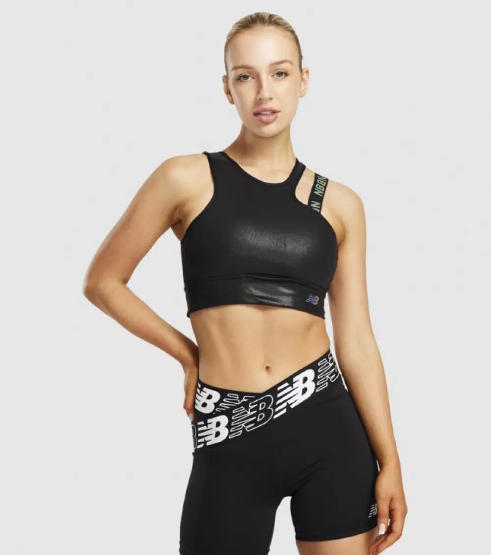 Discount New Balance Q Speed Bra Womens Black