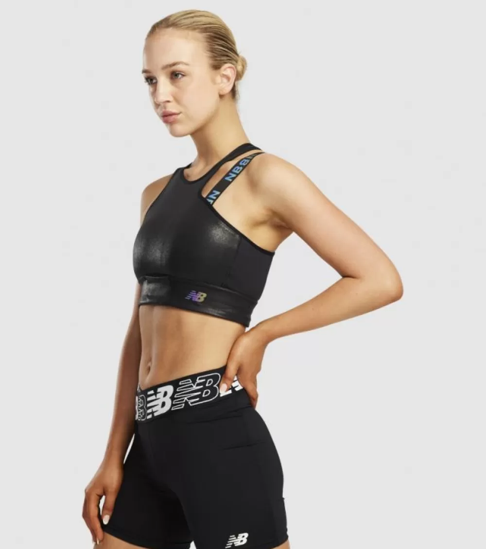 Discount New Balance Q Speed Bra Womens Black