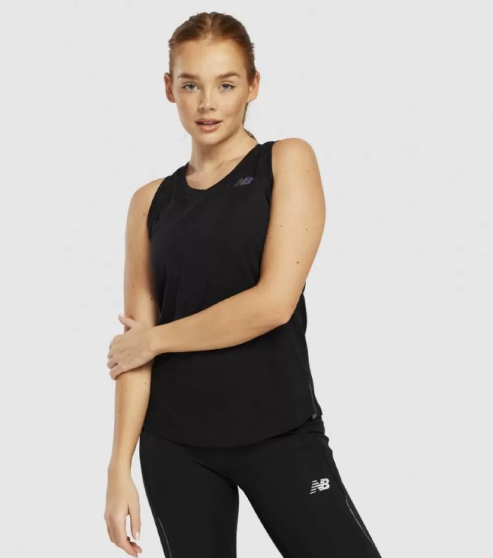 Shop New Balance Q Speed Jacquard Tank Womens Black