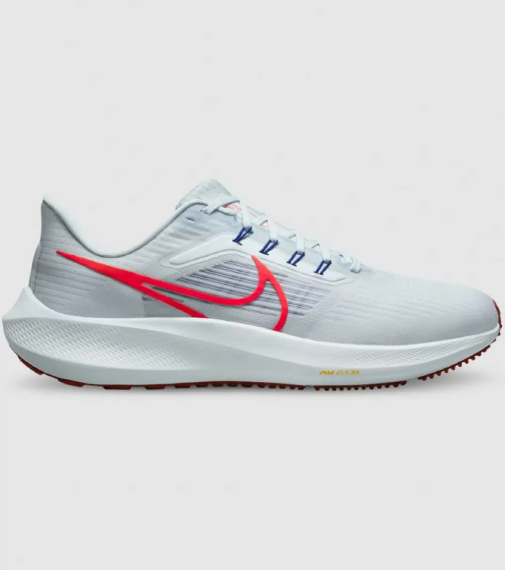 Outlet Nike Air Zoom Pegasus 39 Mens Football Grey Bright Crimson Concord