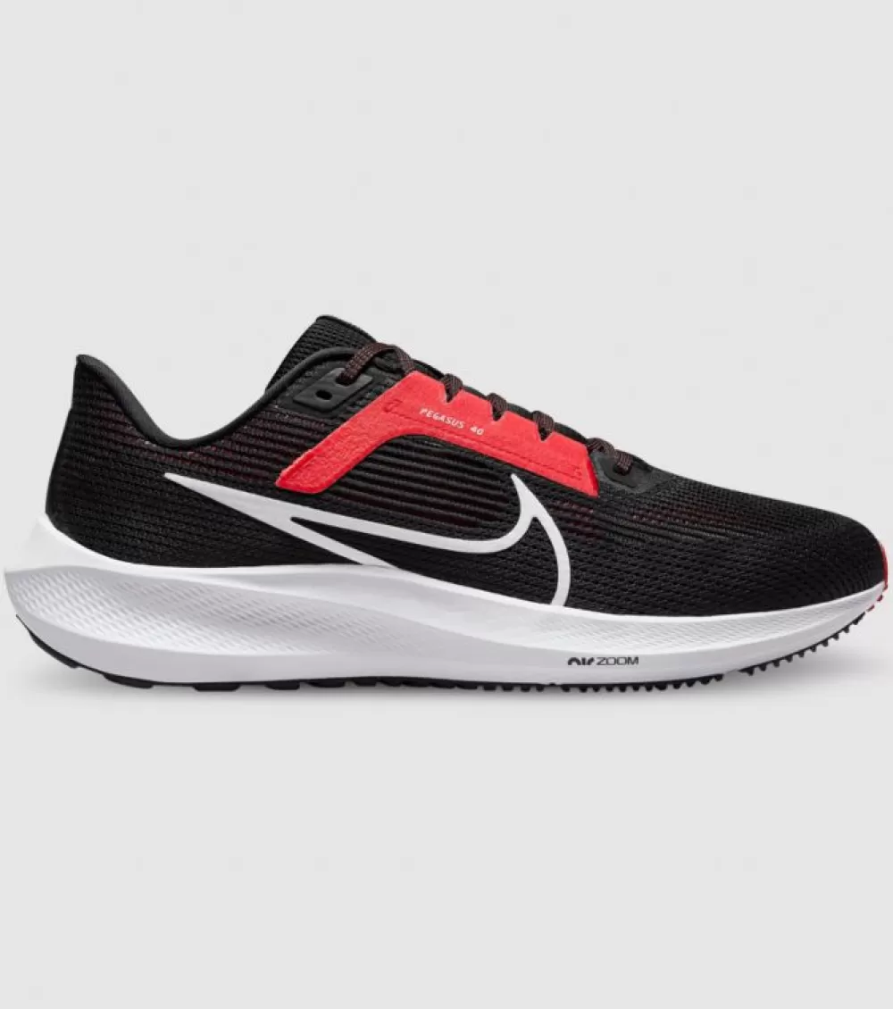 Hot Nike Air Zoom Pegasus 40 Mens Black White Light Crimson