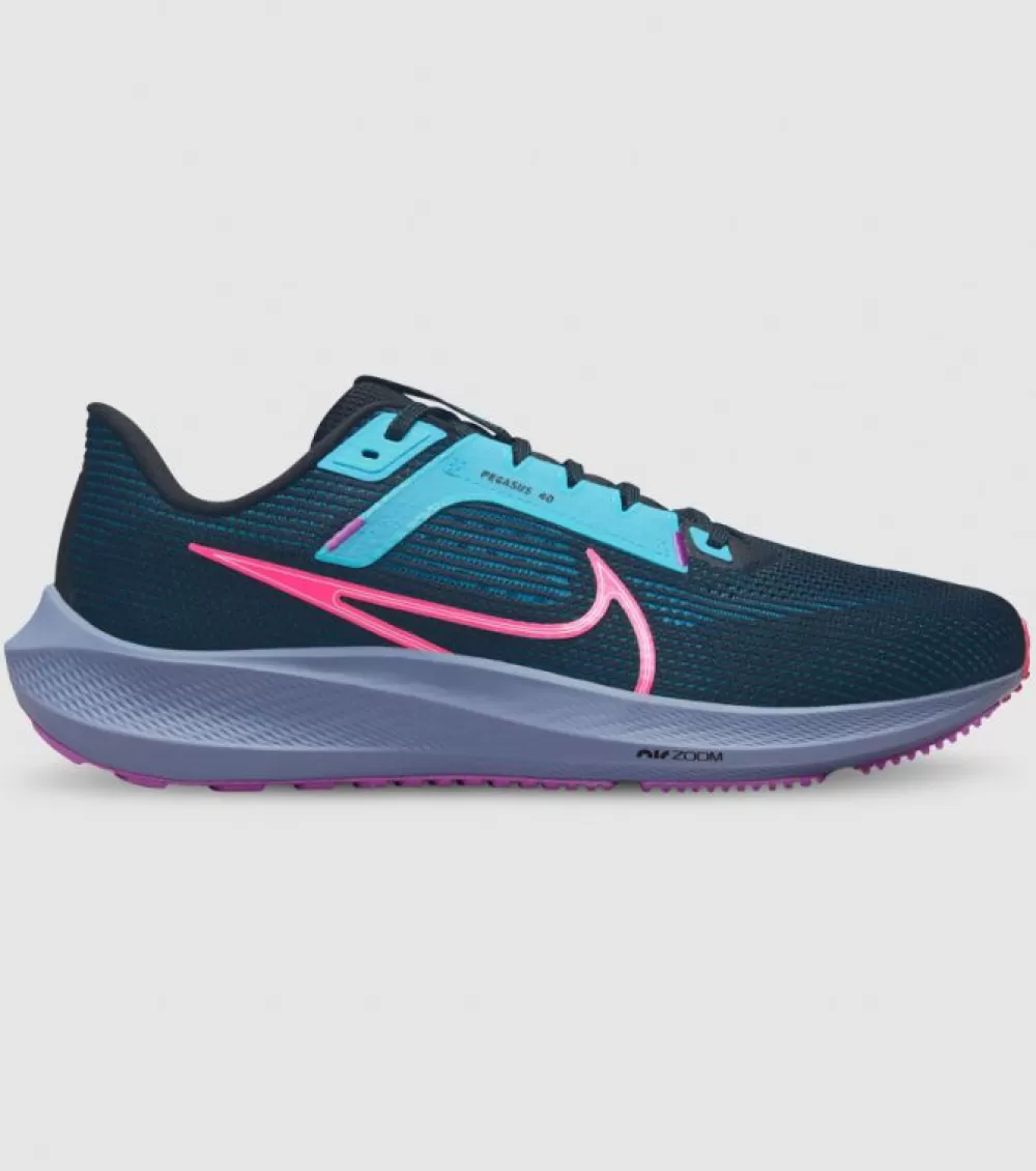 Store Nike Air Zoom Pegasus 40 Se Mens Black Hyper Pink Green Abyss Baltic Blue