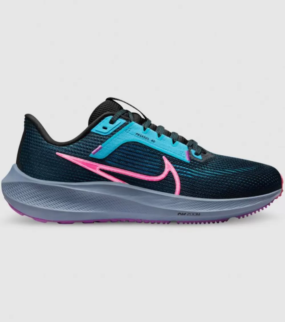 Clearance Nike Air Zoom Pegasus 40 Se Womens Black Hyper Pink Green Abyss Baltic Blue