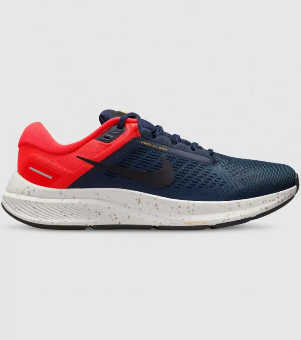 Clearance Nike Air Zoom Structure 24 Mens Obsidian Black Bright Crimson White