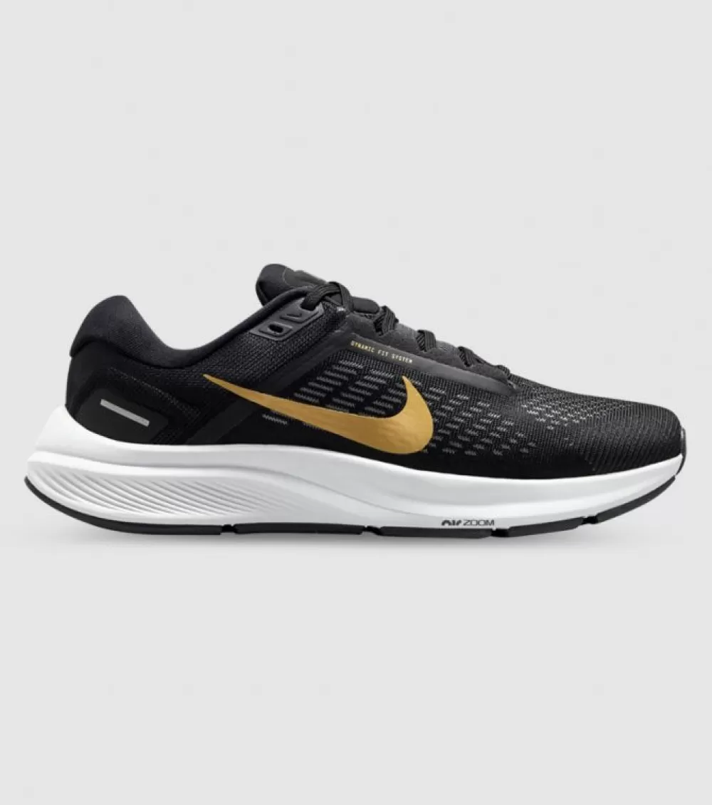 Best Nike Air Zoom Structure 24 Womens Black Metallic Gold Coin Anthracite