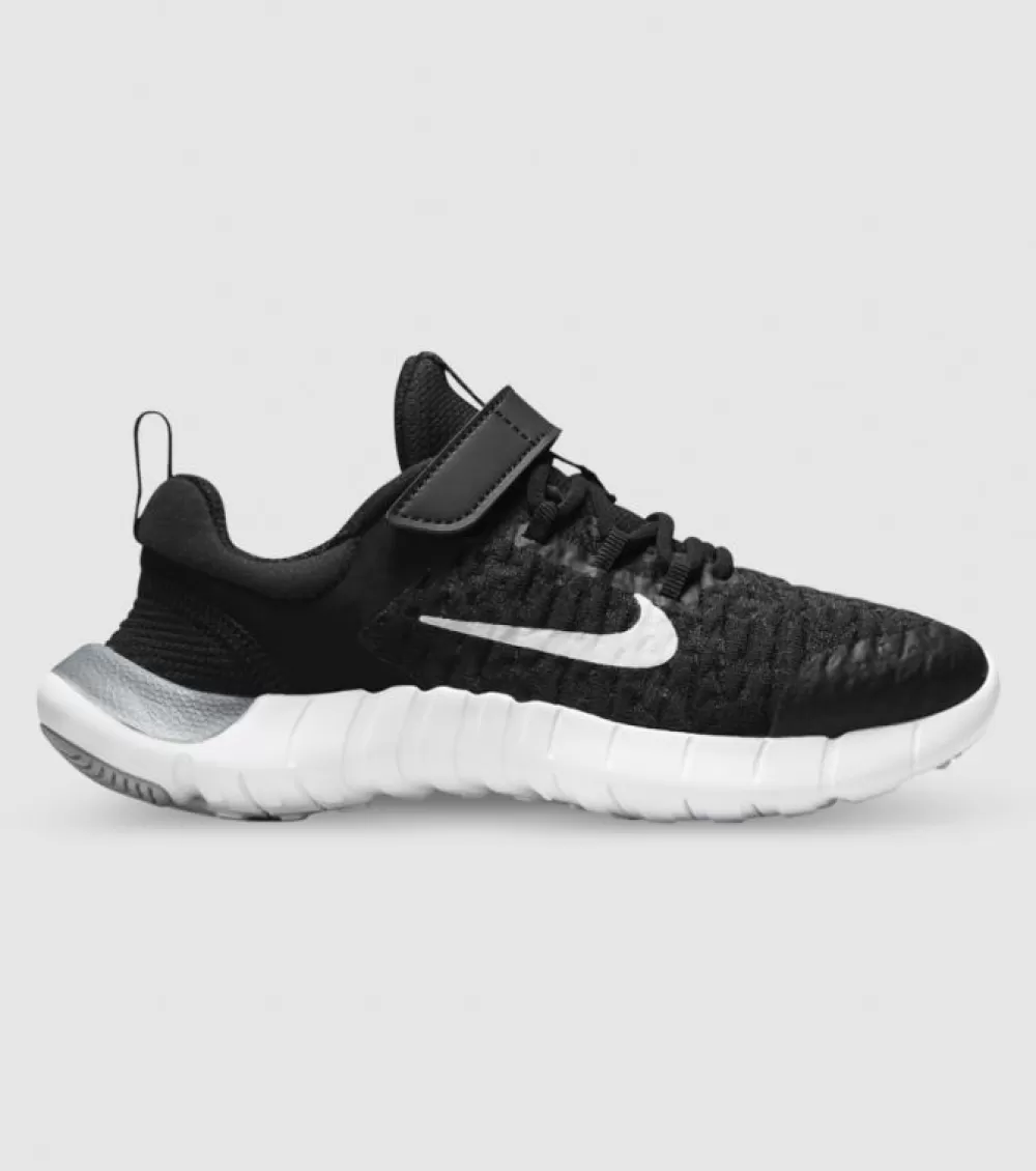 Discount Nike Free Run 2021 (Ps) Kids Black White Dark Smoke Grey