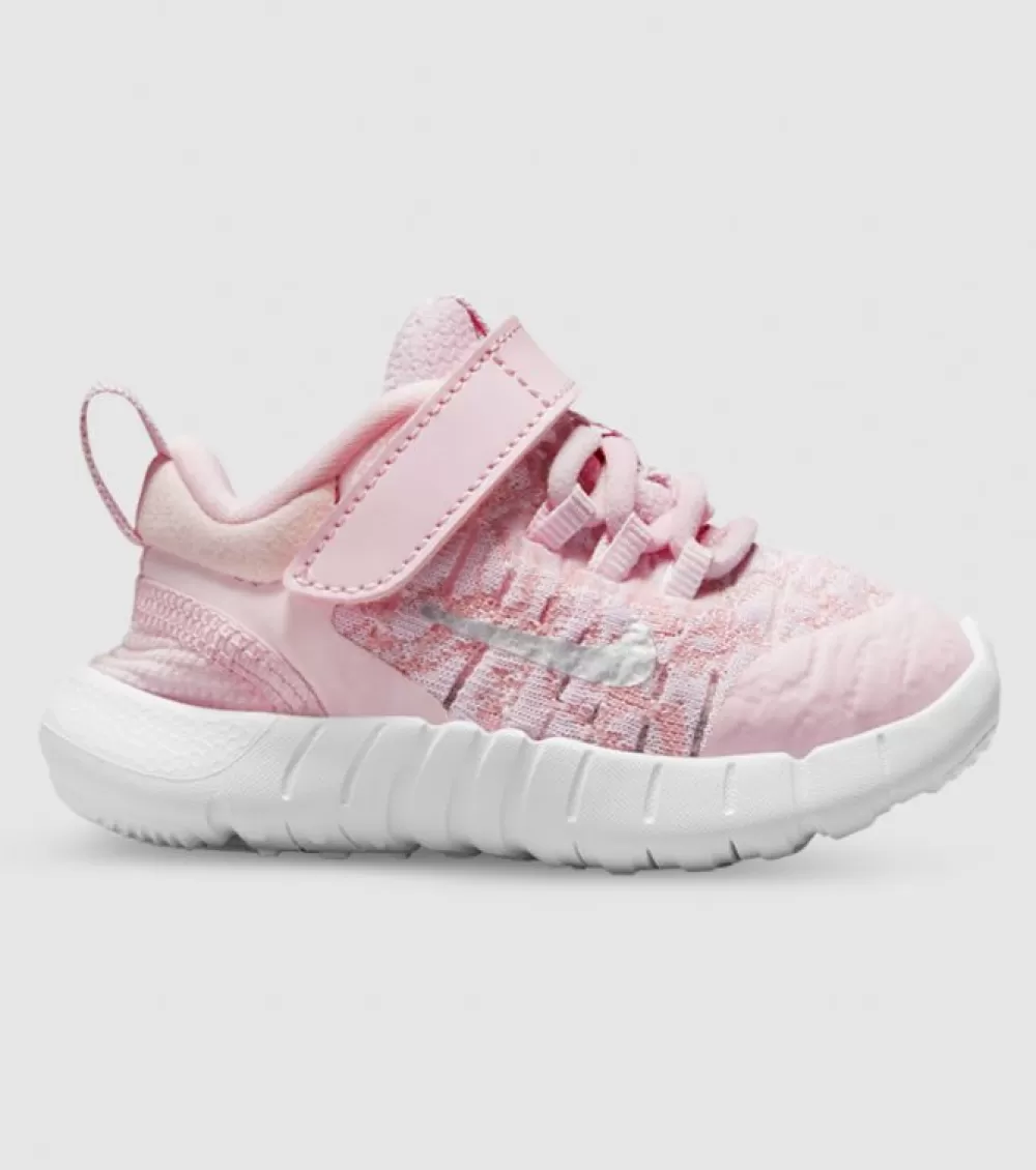 Best Sale Nike Free Run 2021 (Td) Kids Pink Foam Metallic Silver White