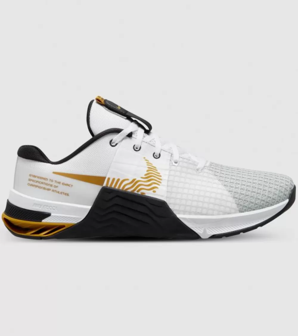 Fashion Nike Metcon 8 Mens White Gold Suede Black Photon Dust