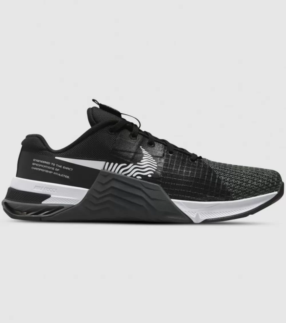 New Nike Metcon 8 Mens Black White Dark Smoke Grey