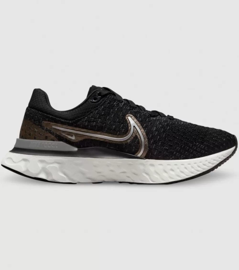 Best Sale Nike React Infinity Run Flyknit 3 Womens Black Metallic Silver Anthracite