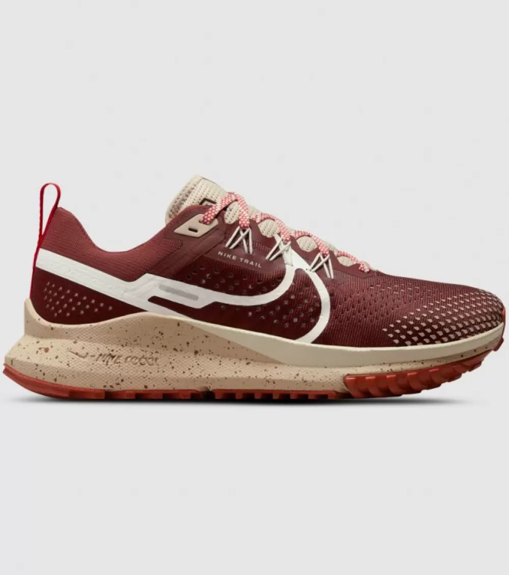 New Nike React Pegasus Trail 4 Womens Dark Pony Sail Picante Red Earth