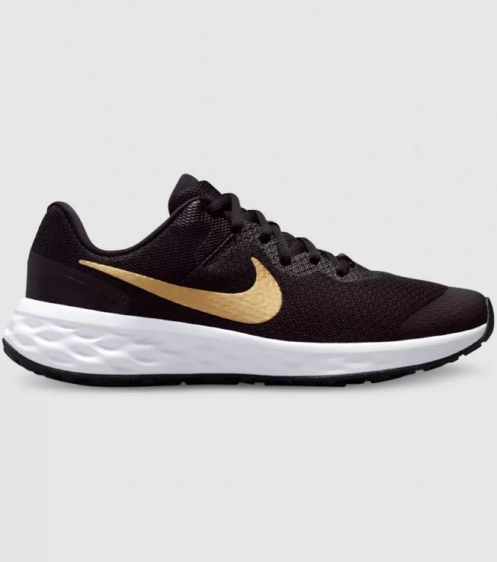 Best Sale Nike Revolution 6 (Gs) Kids Black Metallic Gold White