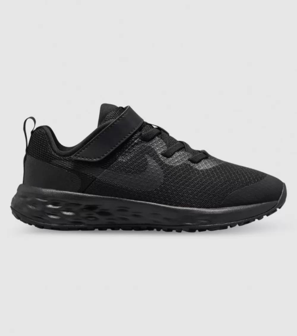 New Nike Revolution 6 (Ps) Kids Black Dark Smoke Grey