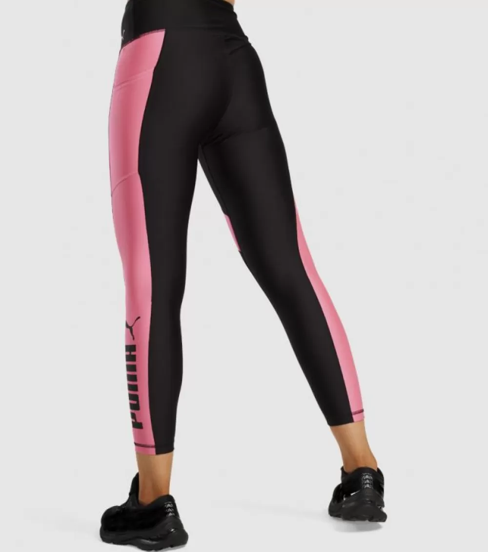 Shop Puma Fit Eversculpt 7/8 Tight Womens Puma Black Sunset Pink