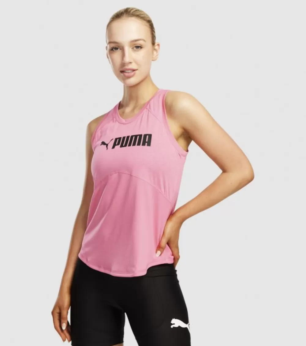 Cheap Puma Fit Logo Tank Womens Sunset Pink