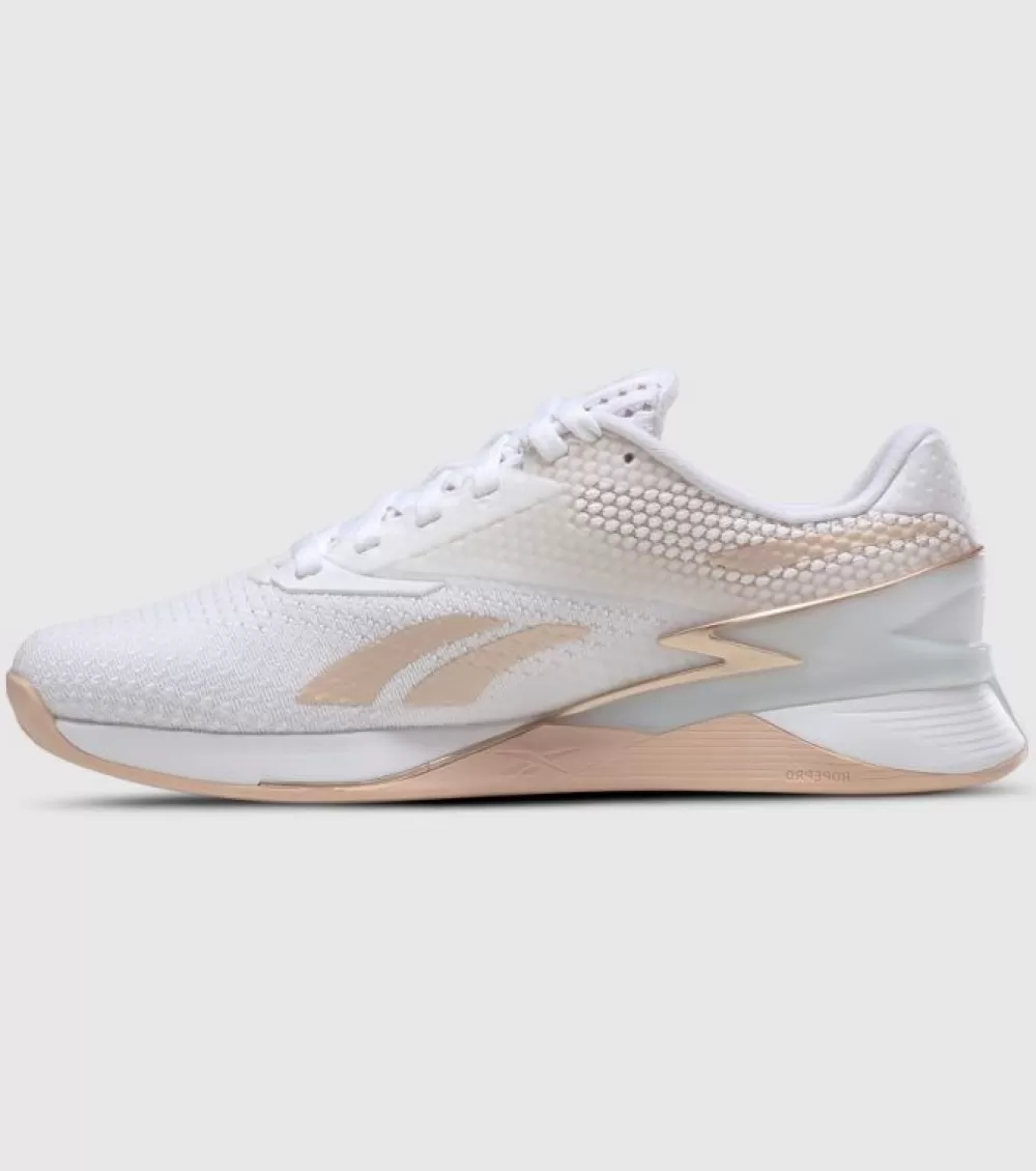 Best Sale Reebok Nano X3 Womens Cloud White Soft Ecru Aura Orange