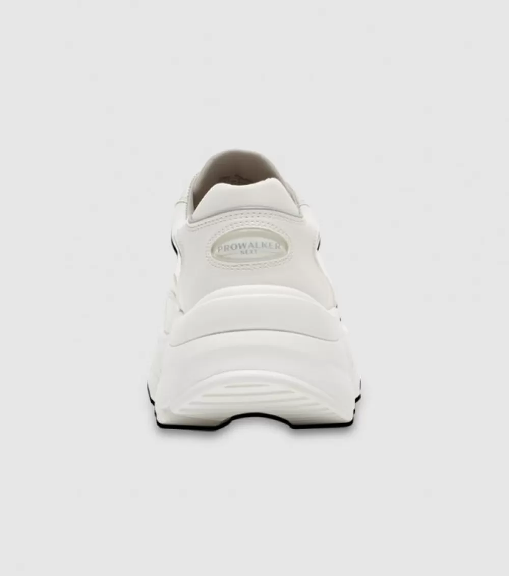 Outlet Rockport Prowalker Premium Womens White Leather