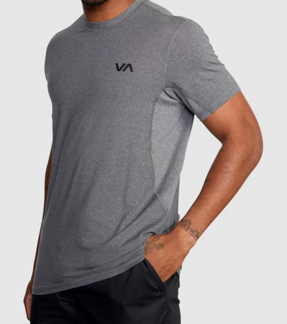 Outlet RVCA Sport Vent Ss Tee Mens Charcoal Heather