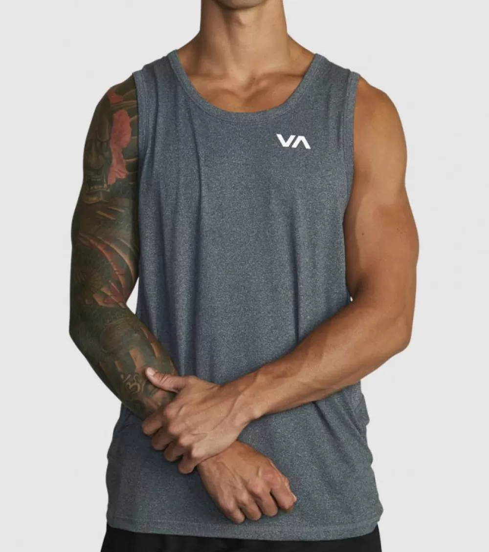 Outlet RVCA Sport Vent Tank Mens Charcoal Heather