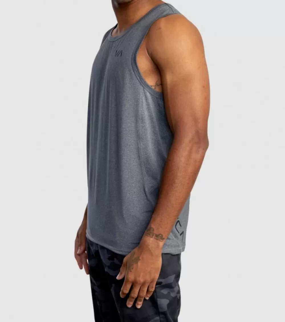 Outlet RVCA Sport Vent Tank Mens Charcoal Heather