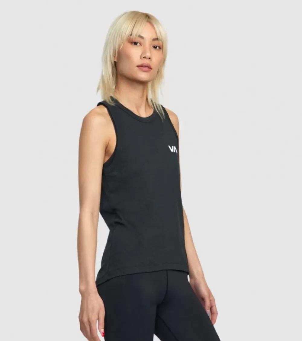 Discount RVCA Va Muscle Tank Womens Black 2