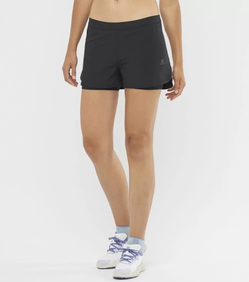 Shop Salomon Cross 2In1 Short Womens Black