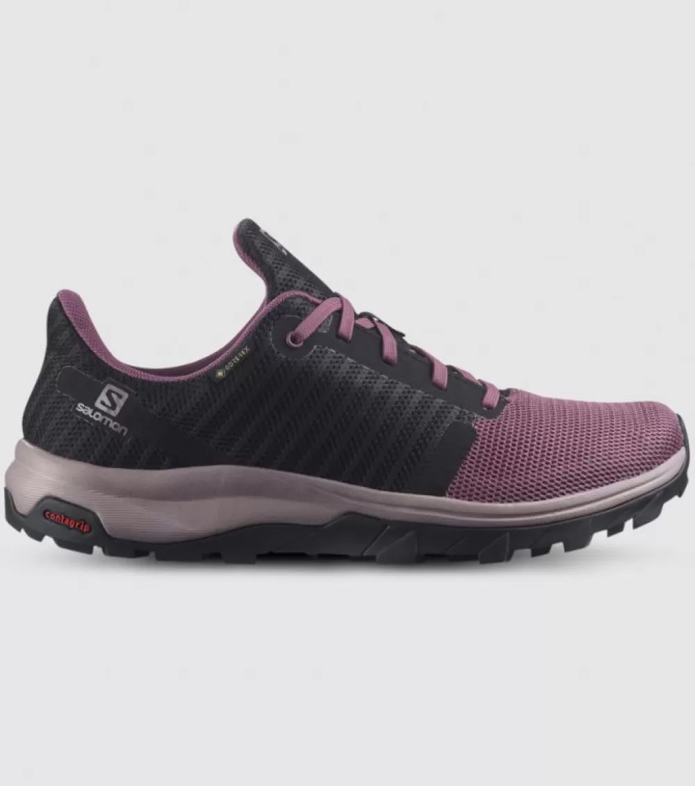 Clearance Salomon Outbound Prism Gore-Tex Womens Tulipwood Black Quail