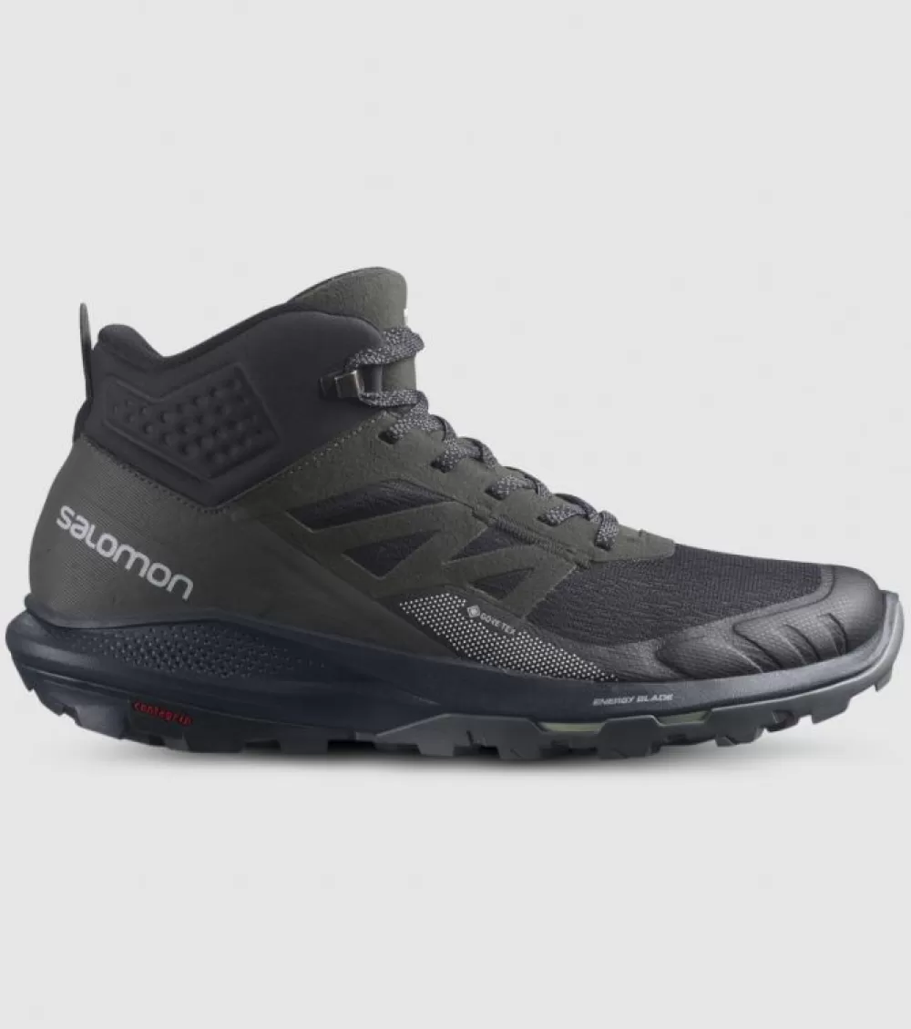 Fashion Salomon Outpulse Mid Gore-Tex Mens Black Ebony Vanilla Ice