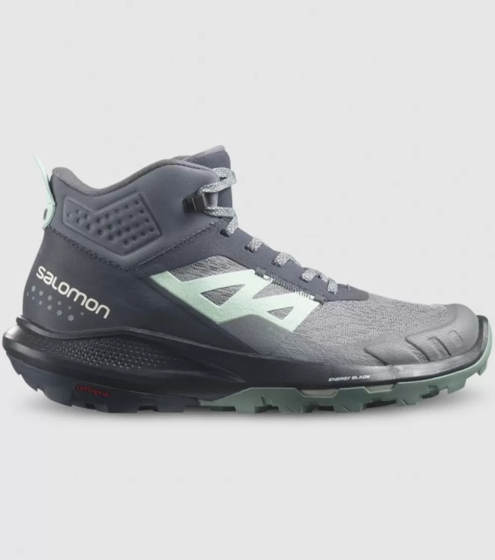 Best Salomon Outpulse Mid Gore-Tex Womens Ebony Quiet Shade Ebony