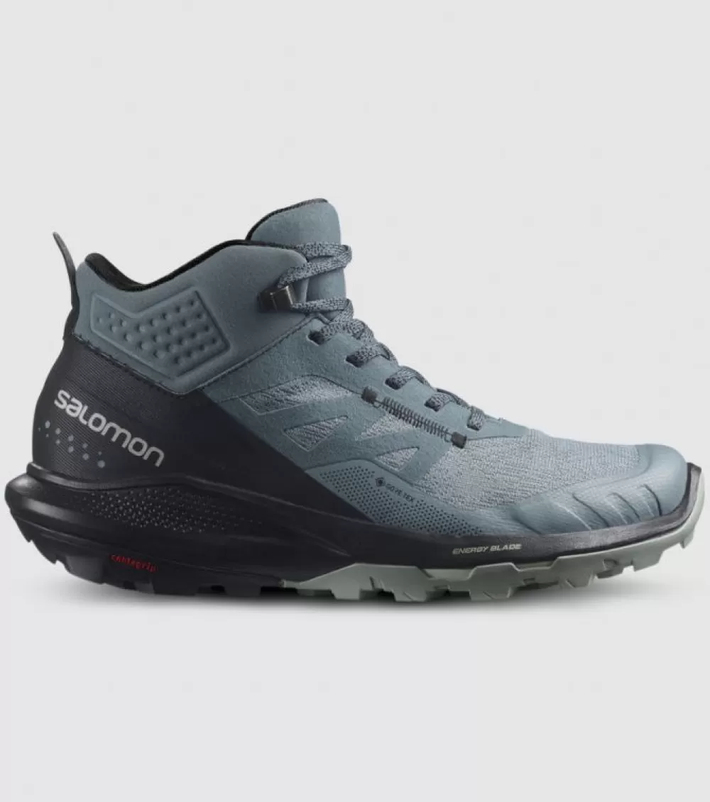 Cheap Salomon Outpulse Mid Gore-Tex Womens Stormy Weather Black Wrought Iron