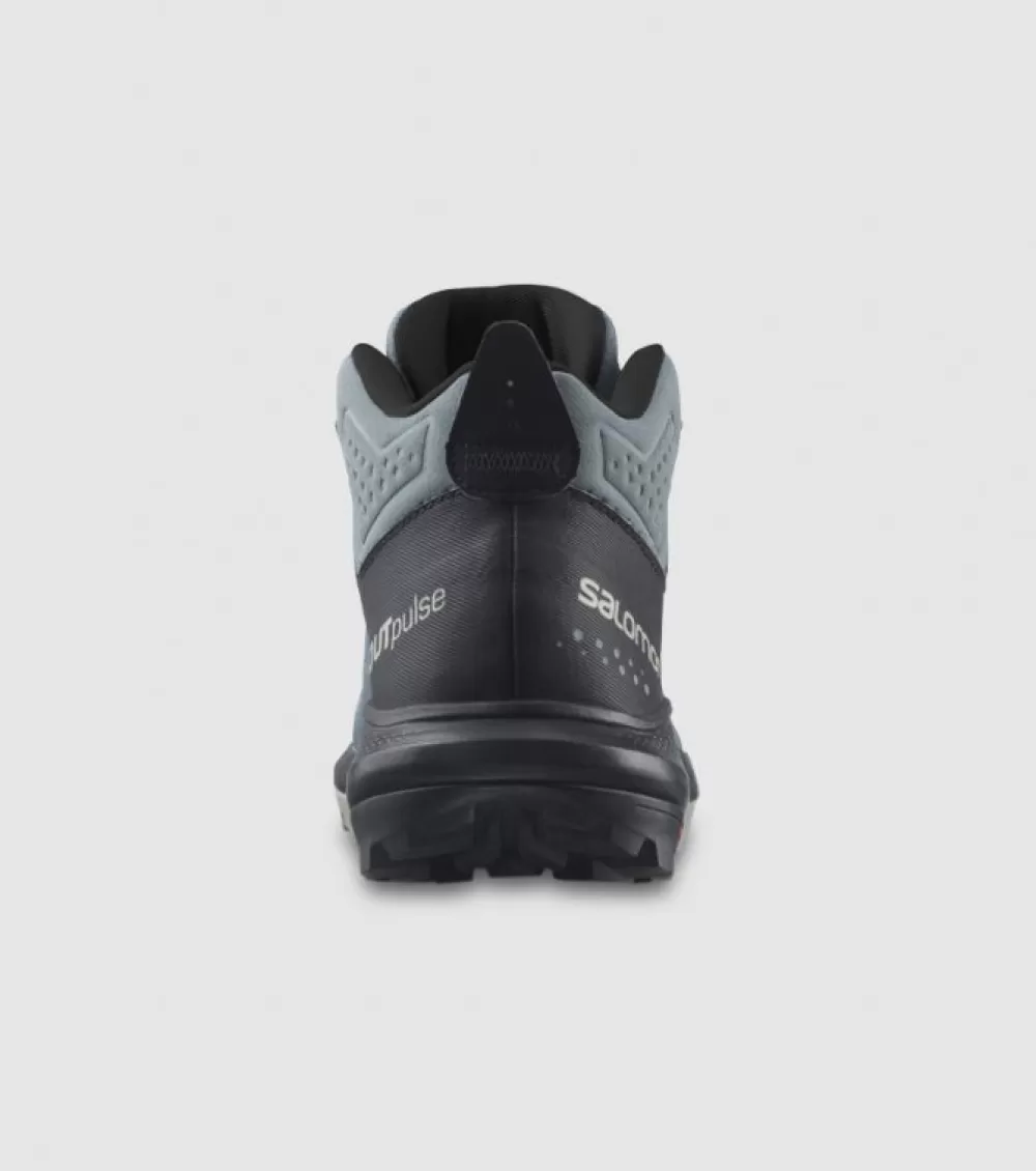 Cheap Salomon Outpulse Mid Gore-Tex Womens Stormy Weather Black Wrought Iron