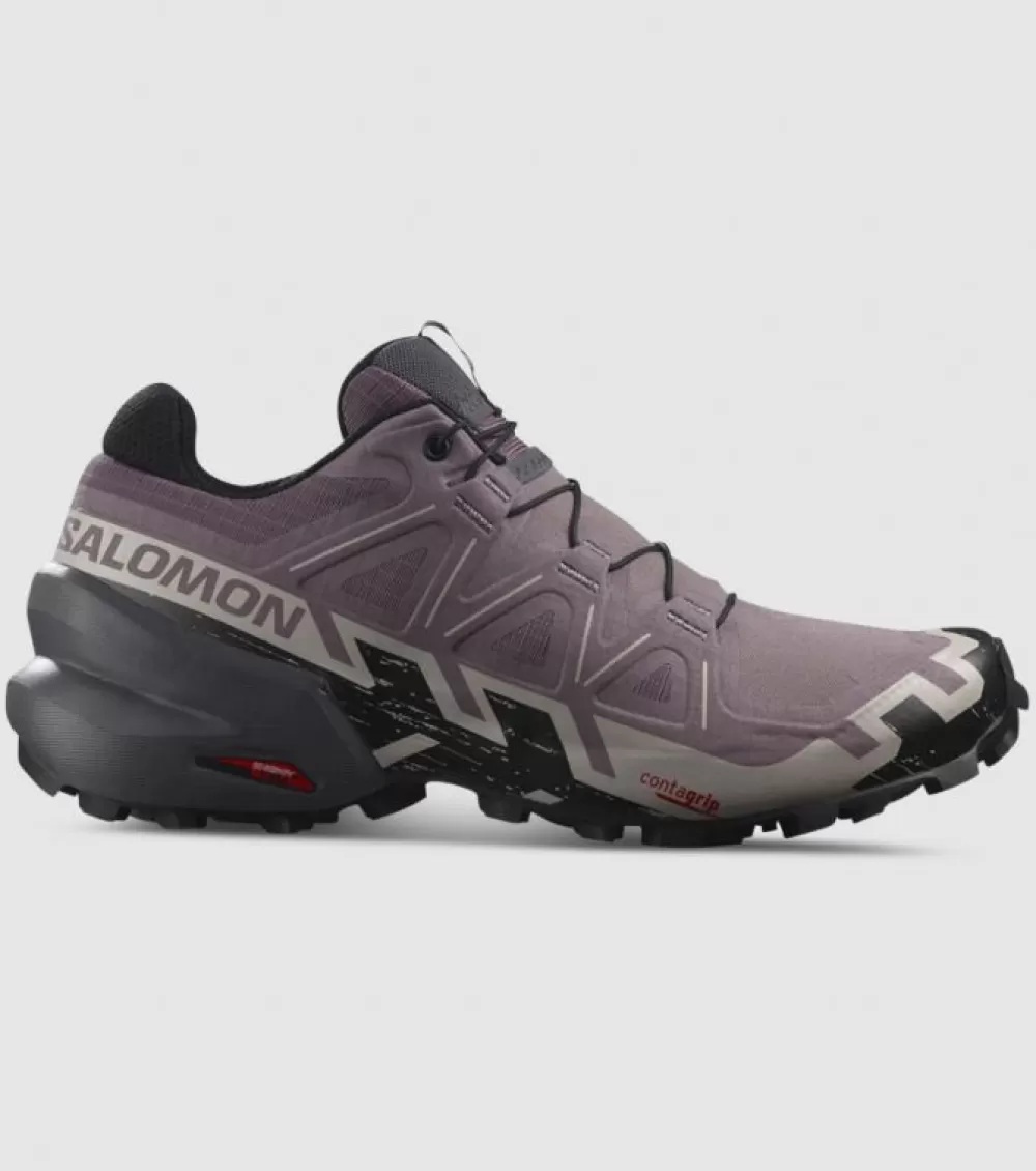 Sale Salomon Speedcross 6 (D Wide) Womens Moonscape Black Ashes Of Roses