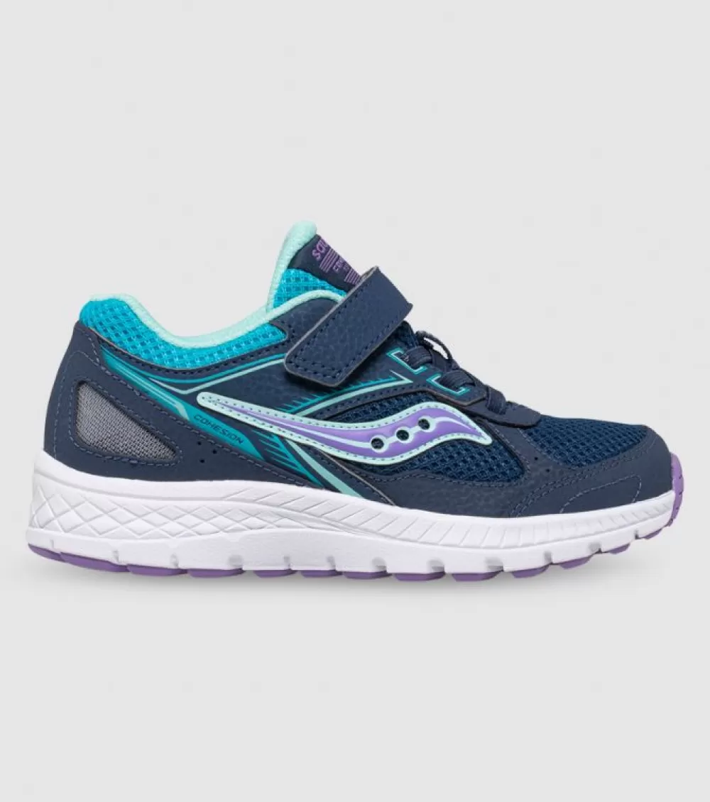 Flash Sale Saucony Cohesion 14 (Ps) Kids Navy Turquoise Purple