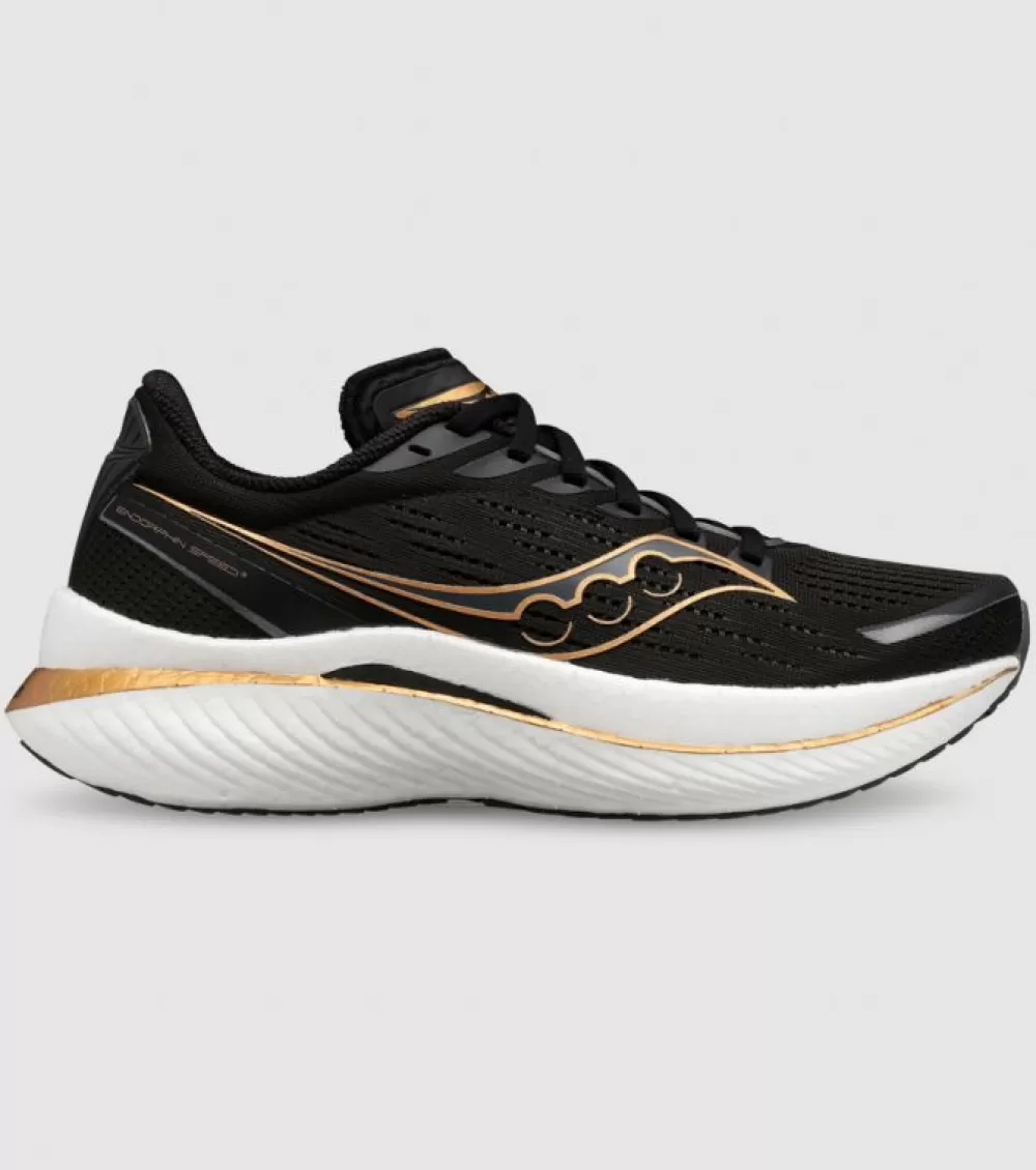 Best Saucony Endorphin Speed 3 (D Wide) Womens Black Goldstruck