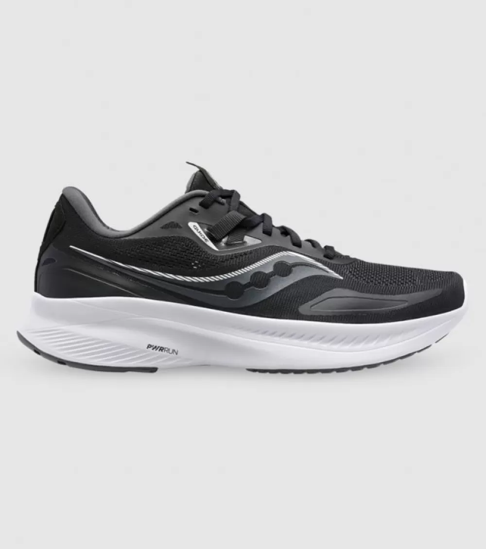 Sale Saucony Guide 15 (2E Wide) Mens Black White