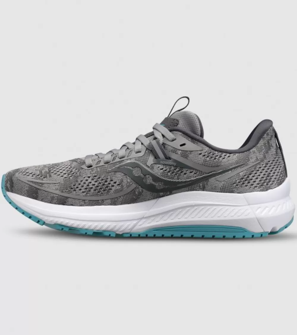 Best Sale Saucony Omni 21 (D Wide) Womens Alloy Rainfall