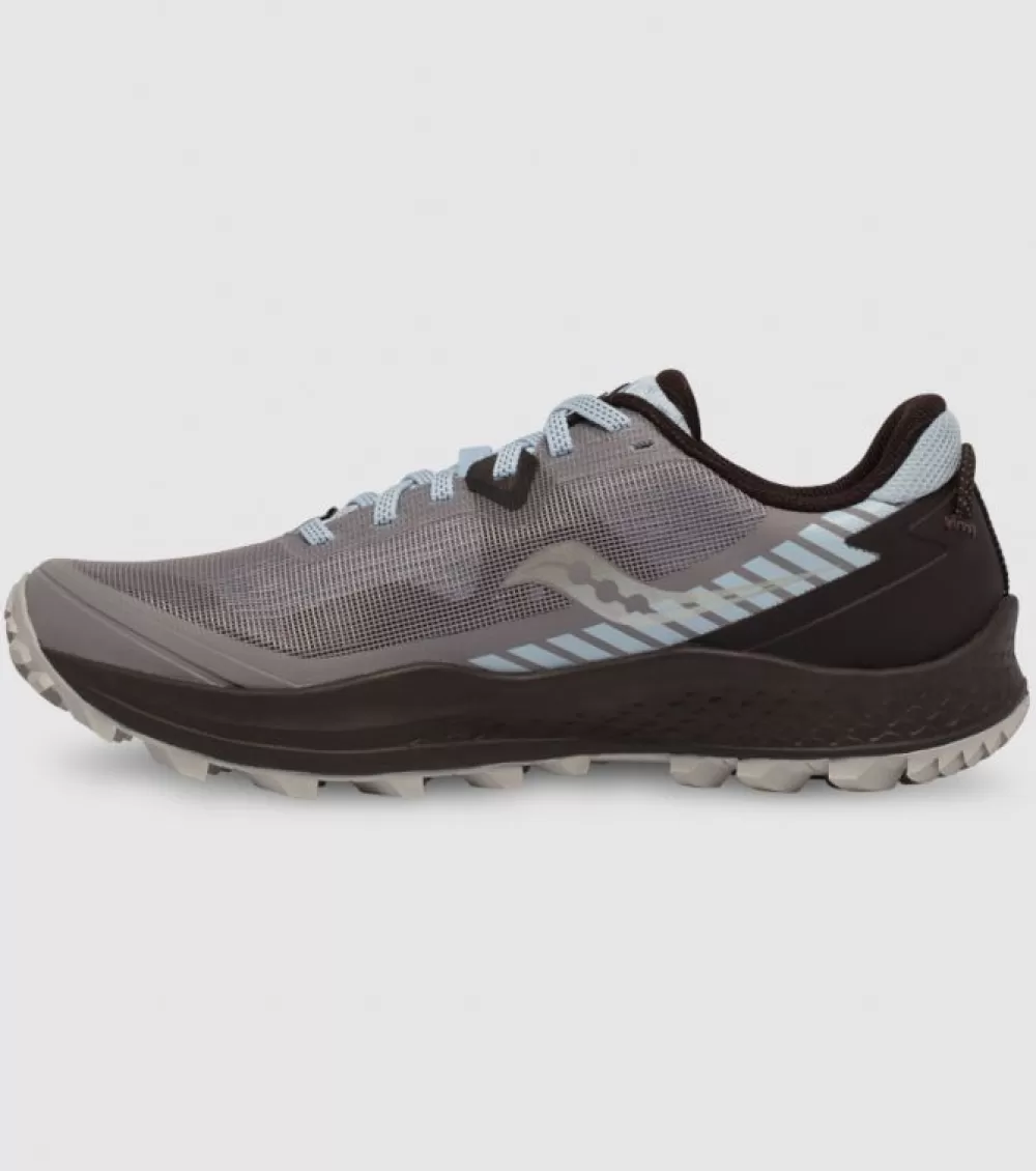 Best Sale Saucony Peregrine 11 (D Wide) Womens Zinc Sky Loom