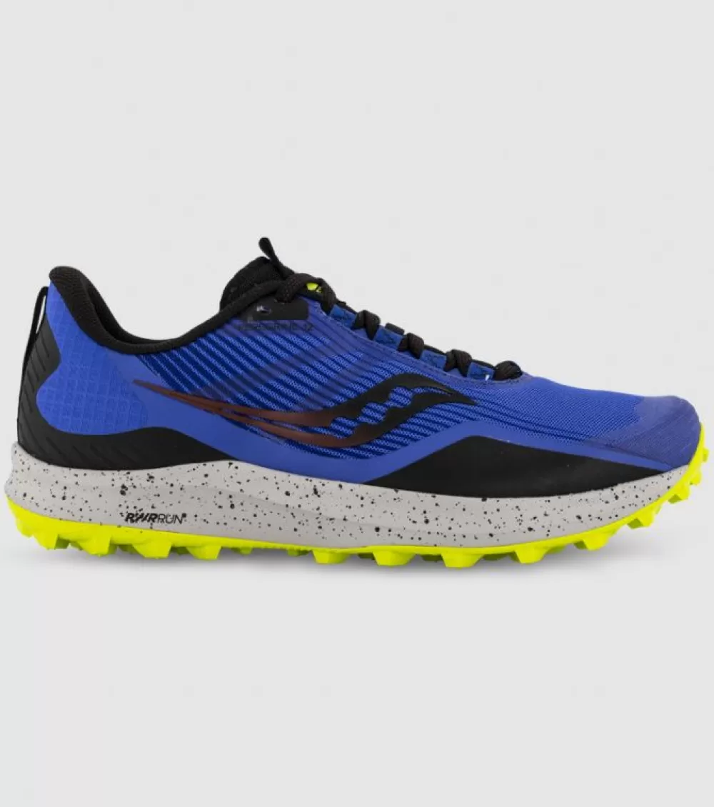 New Saucony Peregrine 12 Mens Blue Raz Acid