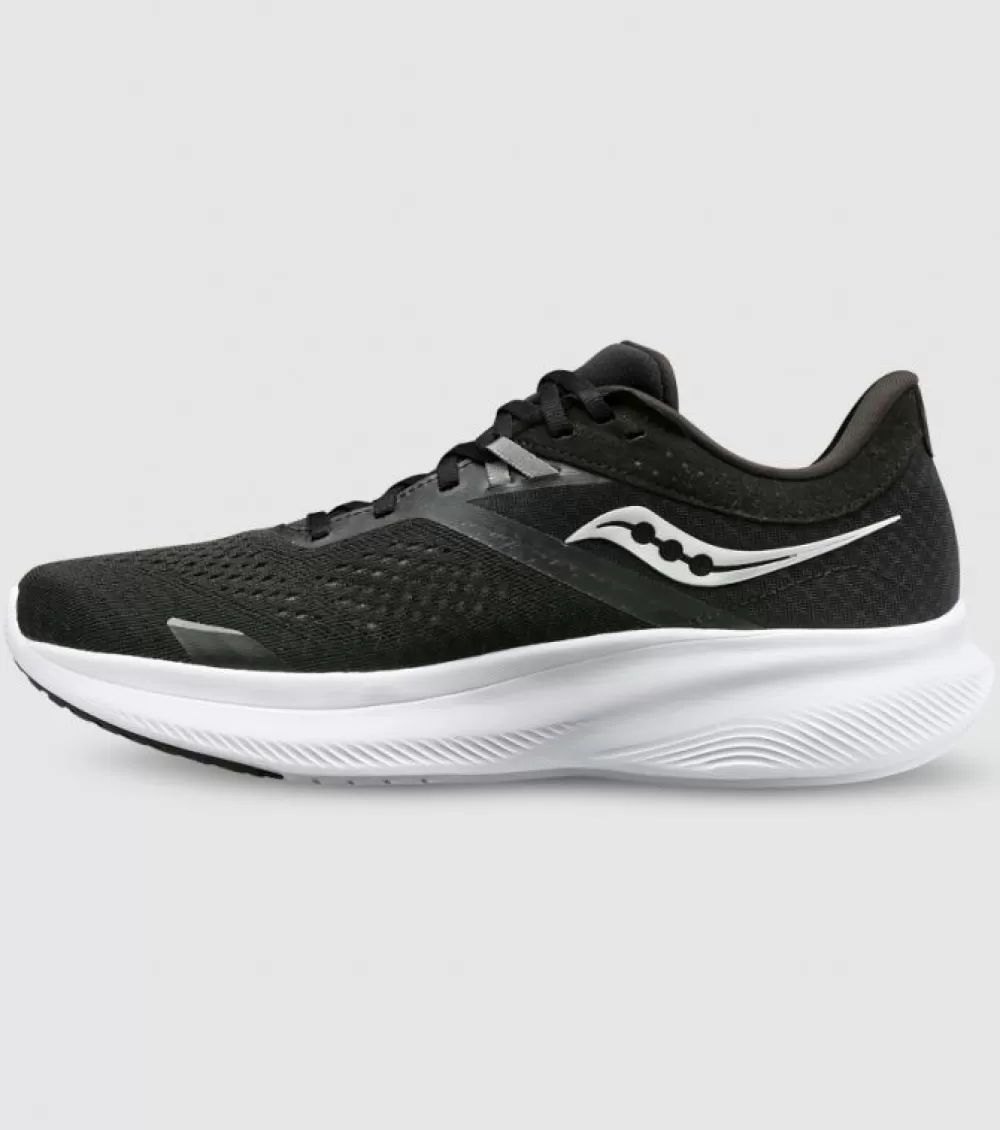 Discount Saucony Ride 16 (2E Wide) Mens Black