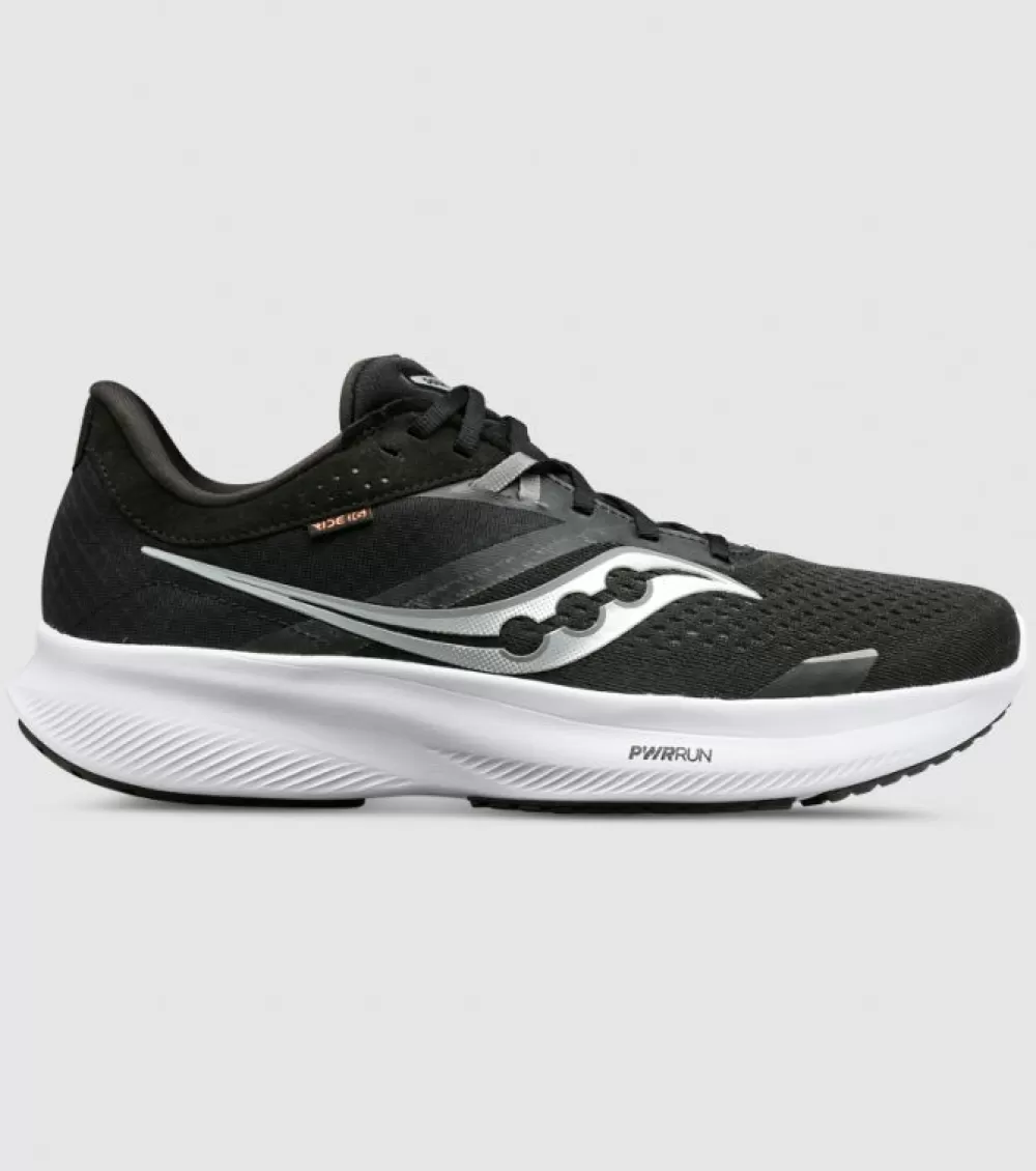 Shop Saucony Ride 16 (D Wide) Womens Black