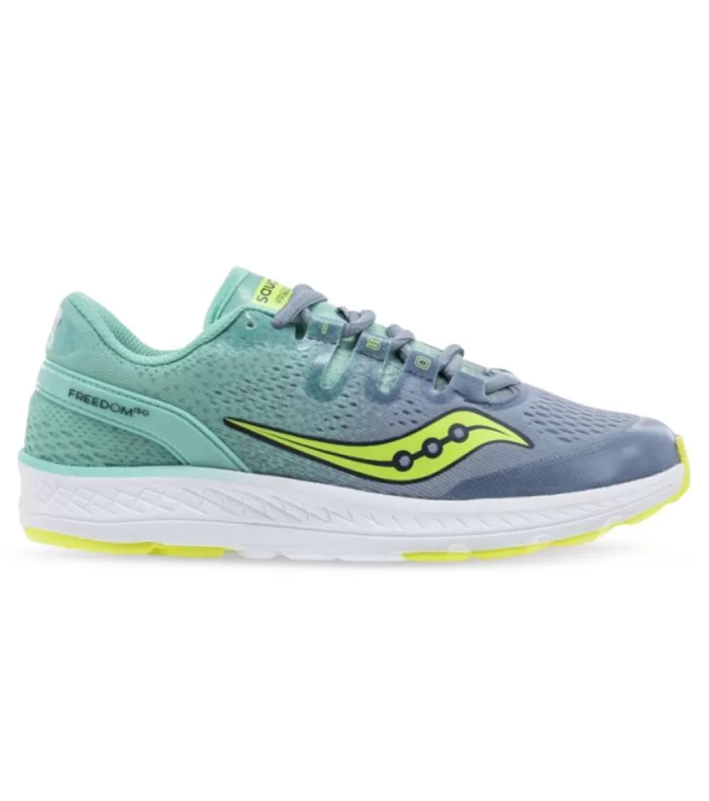 Sale Saucony S-Freedom Iso (Gs) Kids Grey Teal