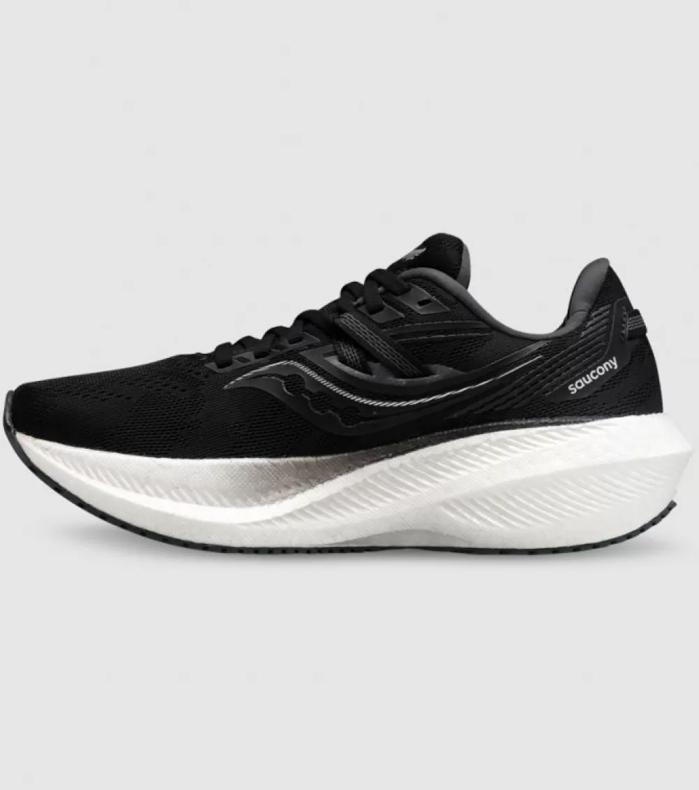 Best Sale Saucony Triumph 20 (2E Wide) Mens Black White