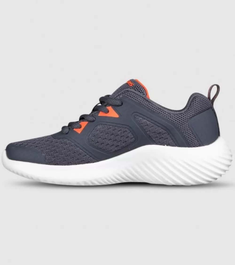 Discount Skechers Bounder (Gs) Kids Charcoal Orange