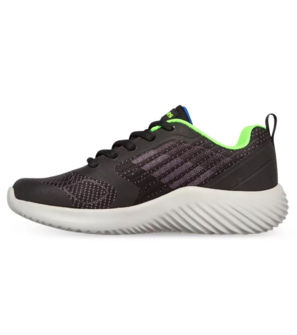 Sale Skechers Bounder Verkona (Gs) Kids Black Blue Lime