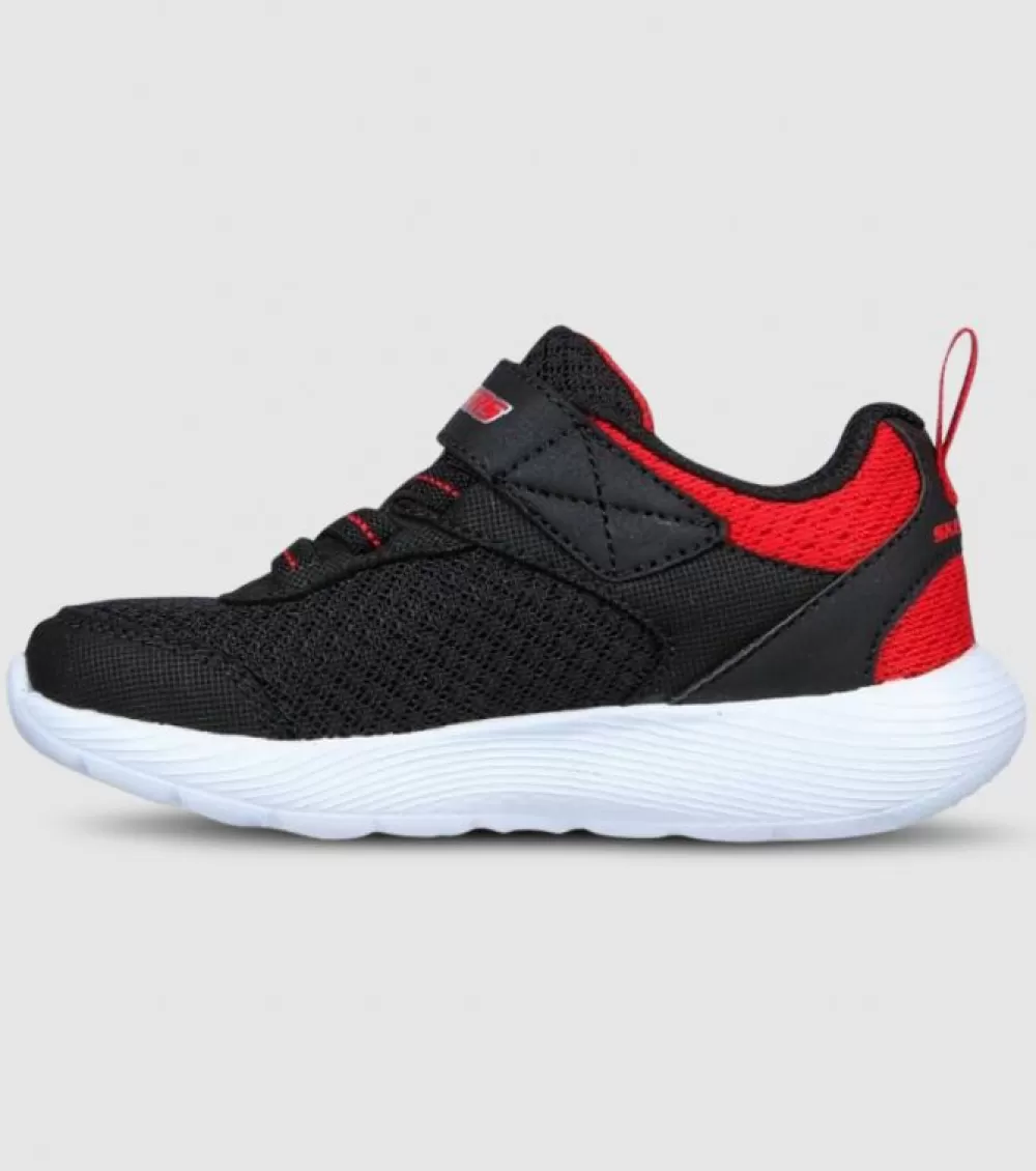 Hot Skechers Dyna Lite Retler (Td) Kids Black Red