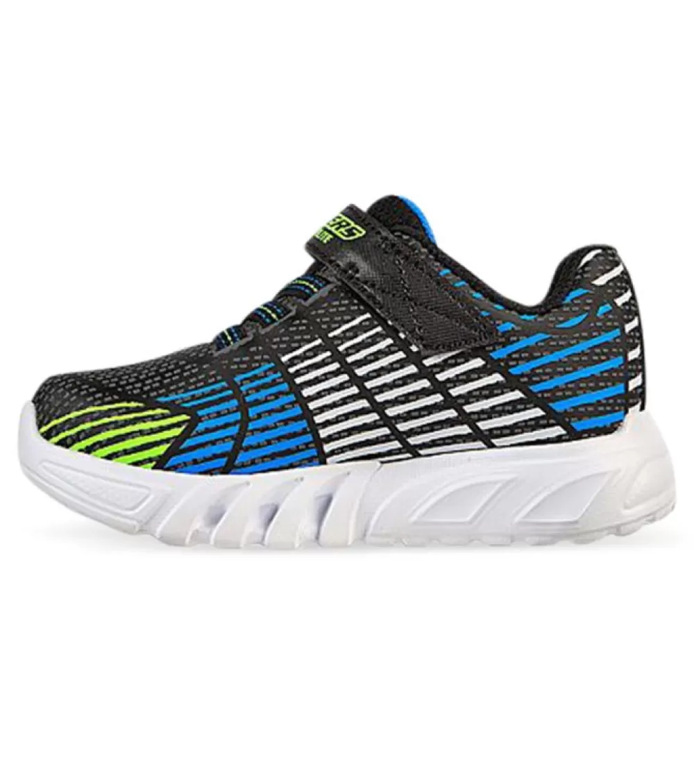 Best Skechers Flex Glow Elite (Td) Kids Black Blue Lime